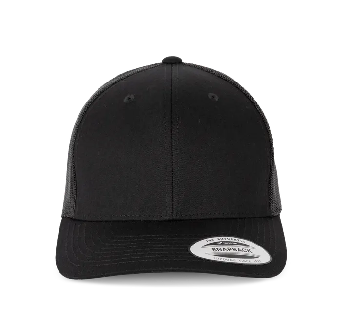 Casquette Trucker modèle rétro - 6 panneaux Black