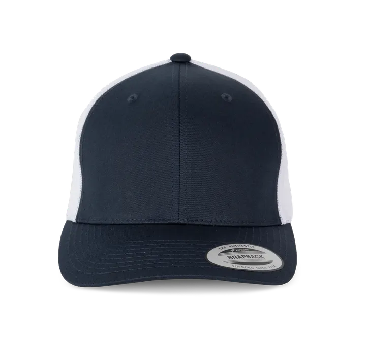 Casquette Trucker modèle rétro - 6 panneaux Navy / White