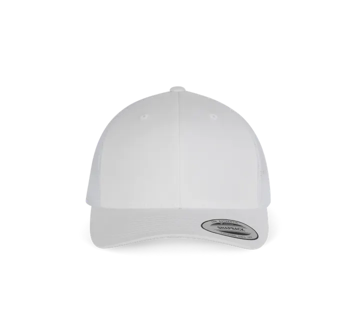 Casquette Trucker modèle rétro - 6 panneaux White