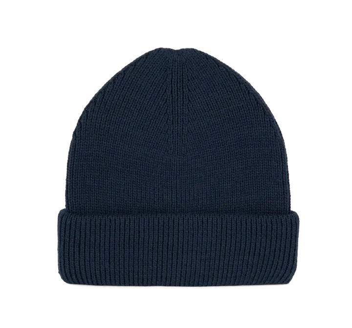 Bonnet côtelé à double revers Twilight Blue