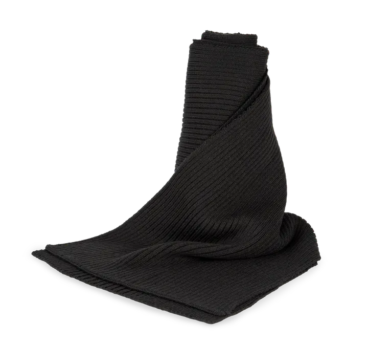 Écharpe à maille côtelée Black