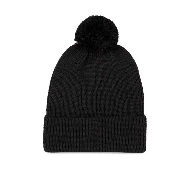 Bommelmütze Black