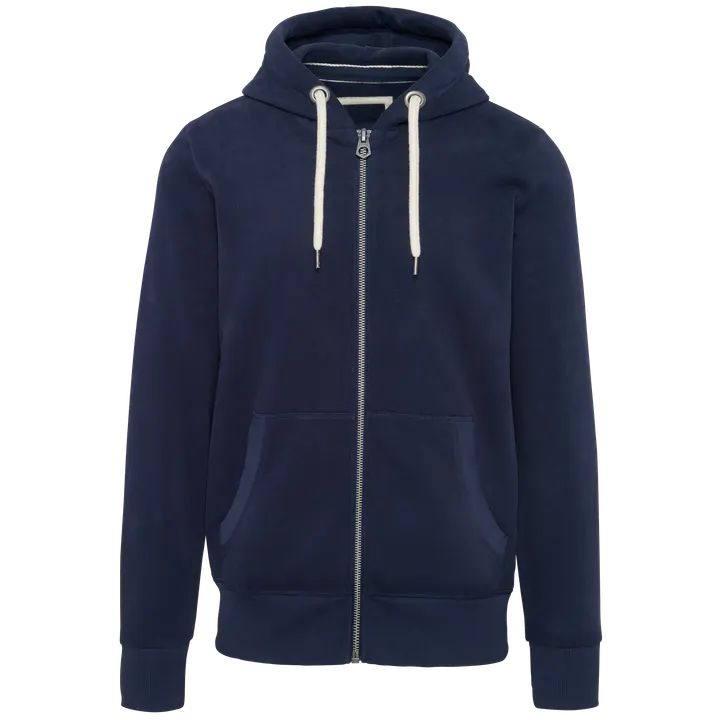Herren Kapuzensweatshirt mit Reißverschluss Vintage Navy