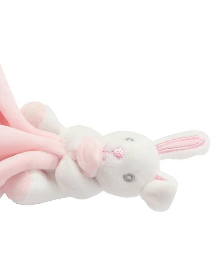 Doudou plat animal Pink Rabbit