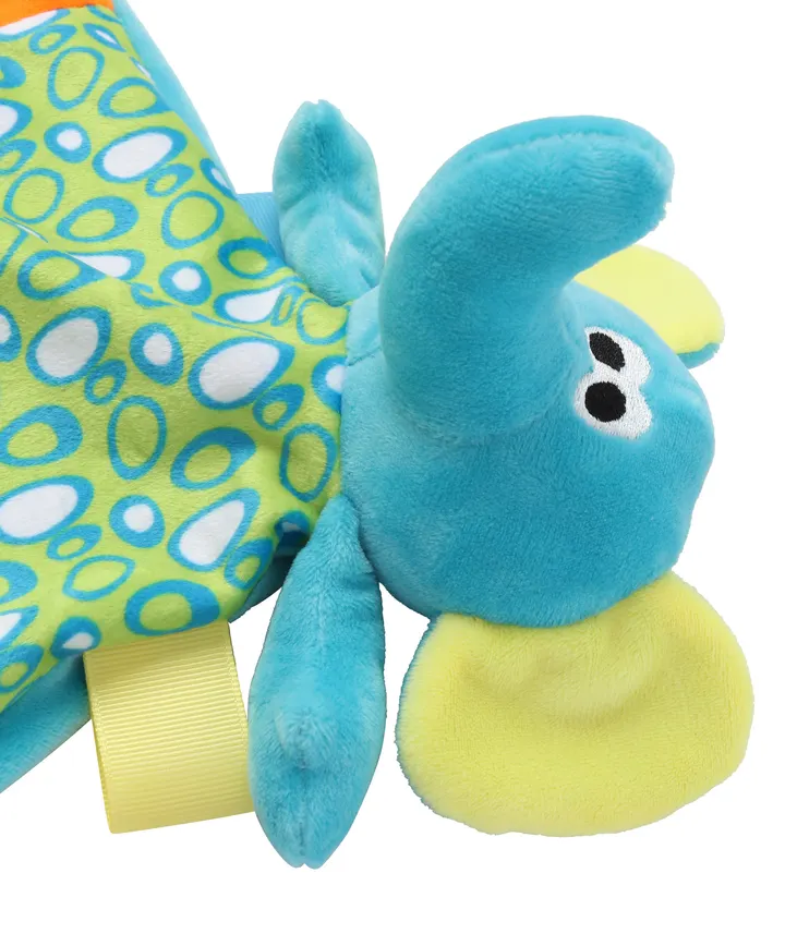 Doudou plat multicolore éléphant Multicolour