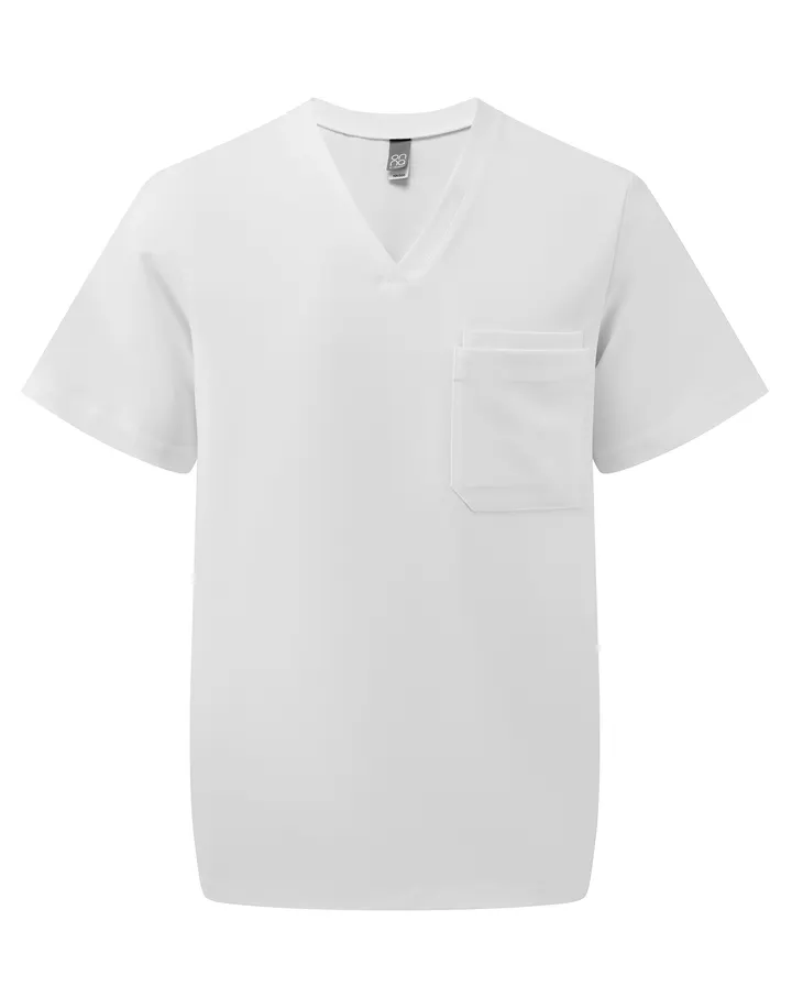 Stretch-Tunika für Herren mit kurzen Ärmeln Vital white