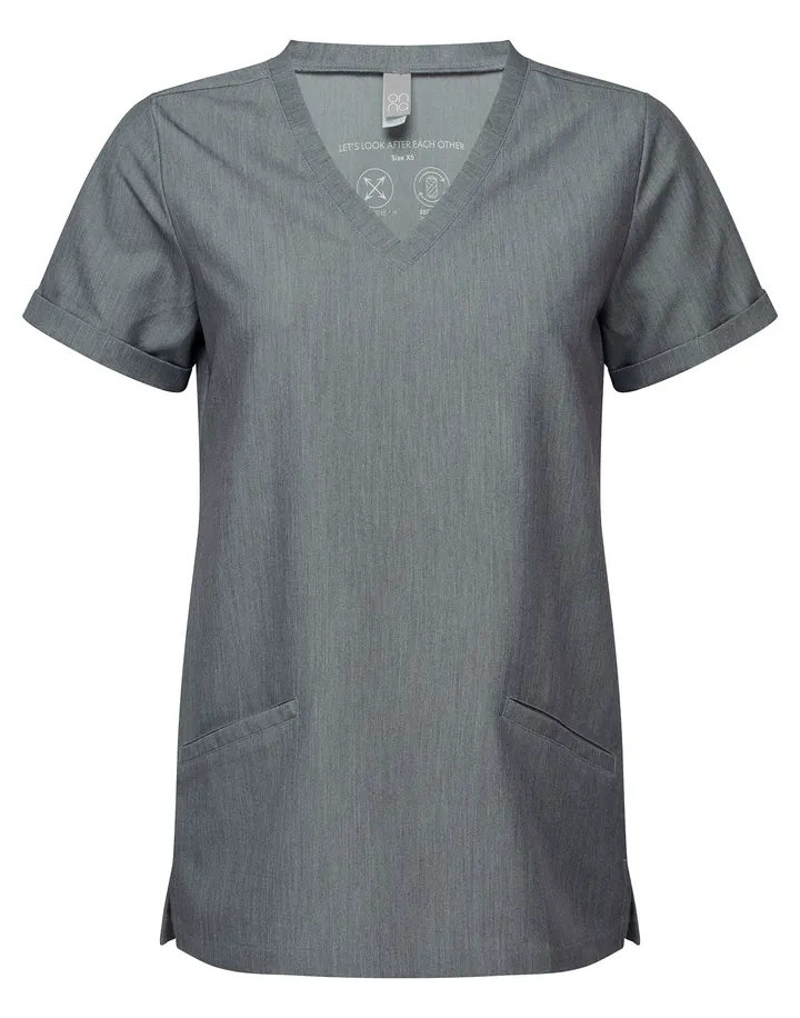 Tunika mit Stretchanteil und kurzen Ärmeln, Damen Dynamo Grey
