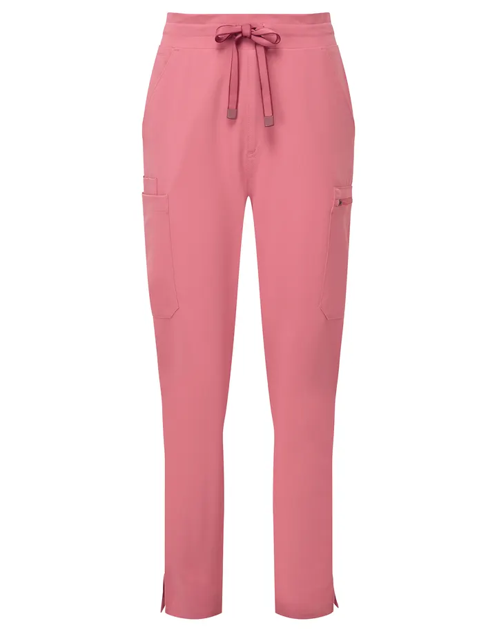 Pantalon cargo stretch femme Calm Pink