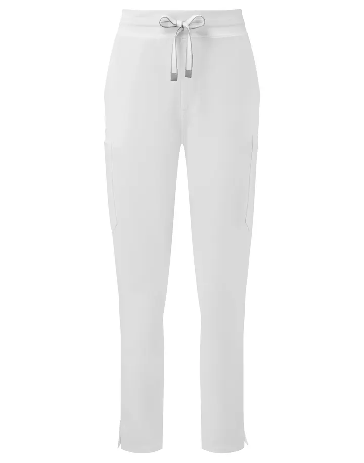 Pantalon cargo stretch femme Vital white