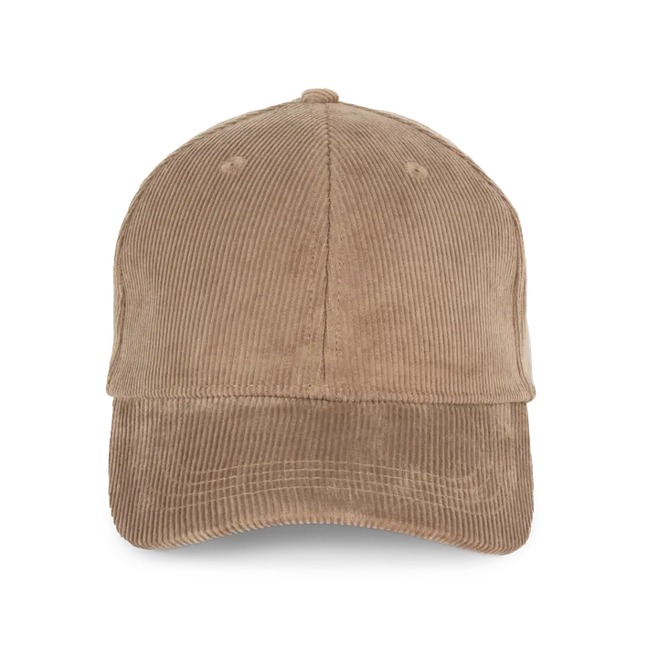 Casquette écoresponsable en velours côtelé 6 panneaux unisexe 1