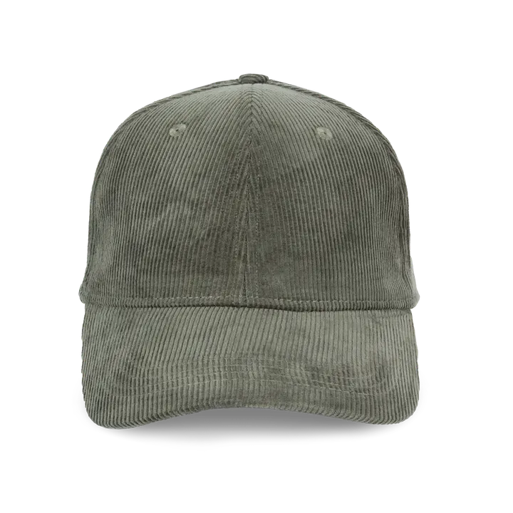 Casquette écoresponsable en velours côtelé 6 panneaux unisexe Organic Khaki