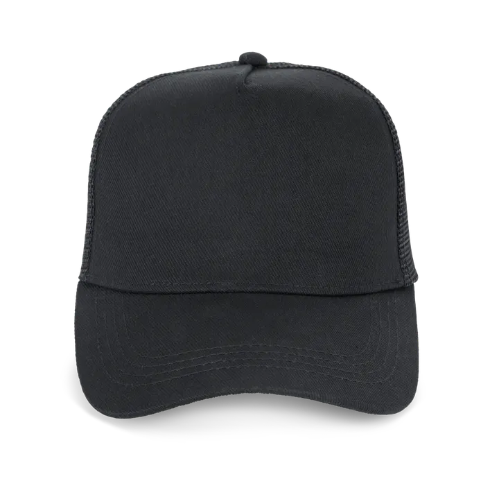 Casquette trucker écoresponsable 5 panneaux unisexe Black
