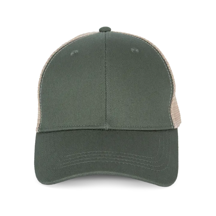 Casquette trucker écoresponsable 6 panneaux unisexe Organic Khaki / Beige