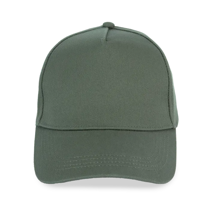 Umweltfreundliche Unisex-Kappe – 5 Panels Organic Khaki