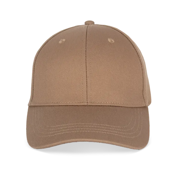 Casquette écoresponsable 6 panneaux unisexe Dark camel