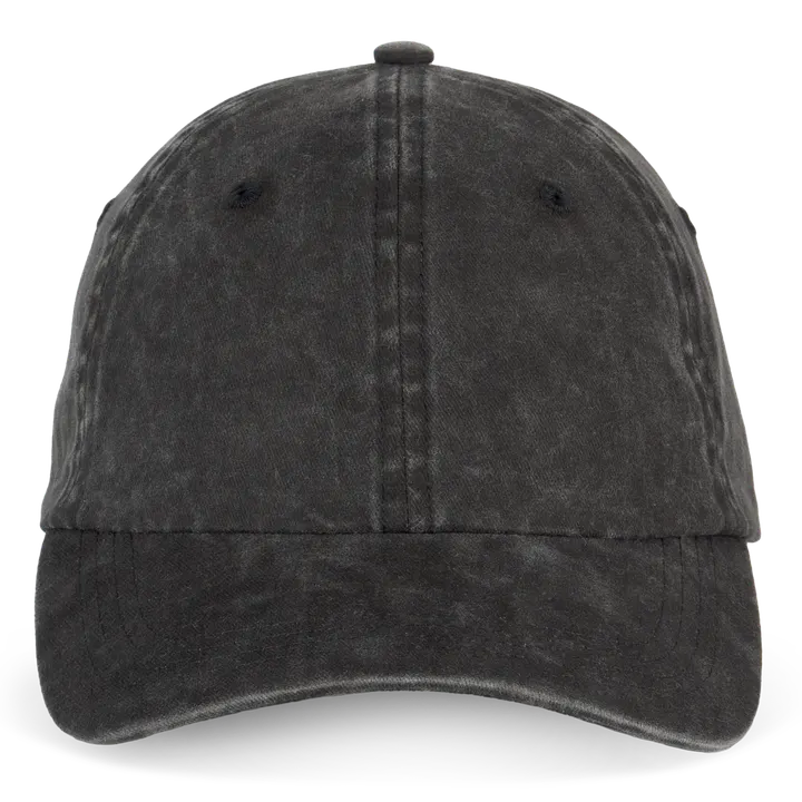 Umweltfreundliche ausgewaschene Unisex-Kappe Washed black