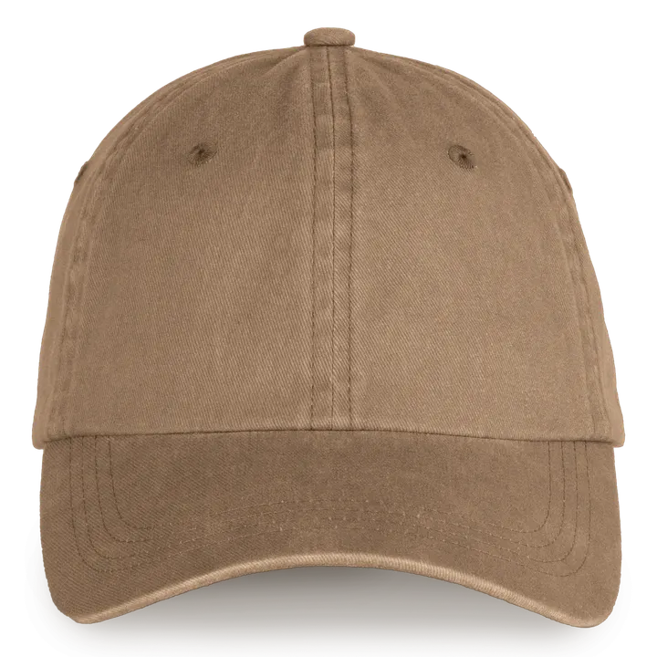 Umweltfreundliche ausgewaschene Unisex-Kappe Washed Dark Camel