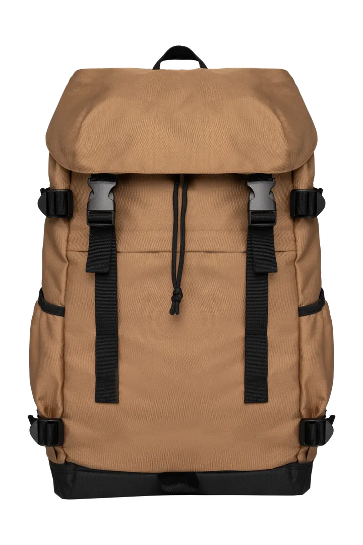 Umweltfreundlicher Unisex-Rucksack Dark camel / Black