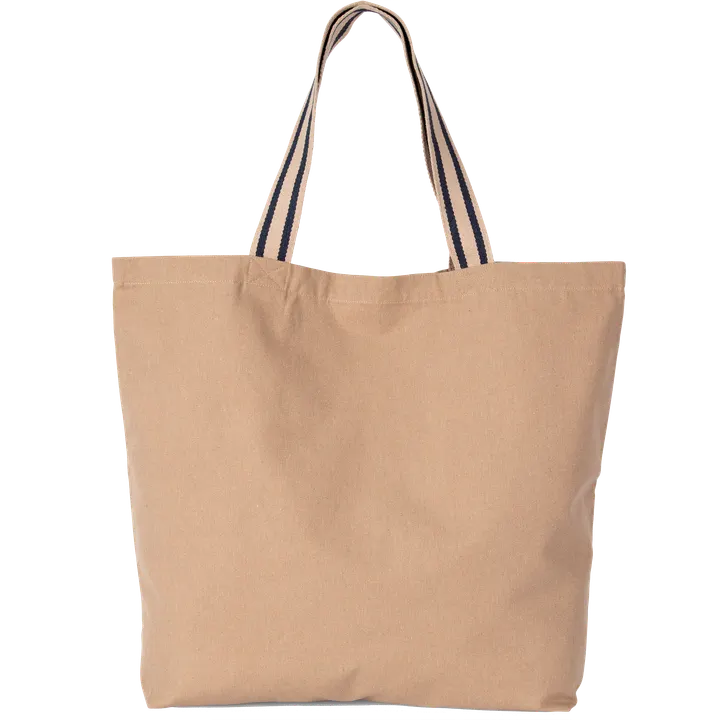 Grand sac shopping écoresponsable Hemp / Desert Sand / Horizon Blue Stripe