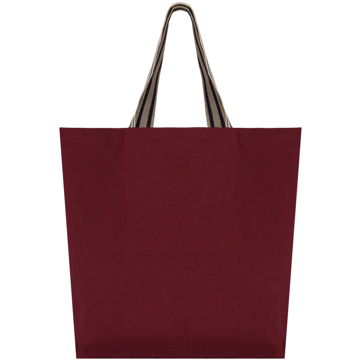 Grand sac shopping écoresponsable Rosewood / Desert Sand / Horizon Blue Stripes