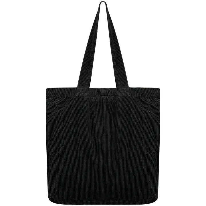 Umweltfreundliche ausgewaschene Tasche aus Kord Washed black