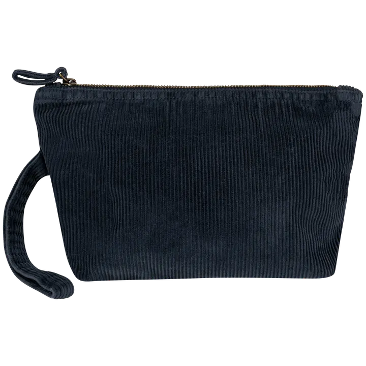 Umweltfreundliche ausgewaschene kleine Tasche aus Kord Washed Navy Blue