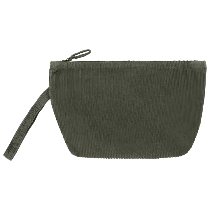 Umweltfreundliche ausgewaschene kleine Tasche aus Kord Washed Organic Khaki