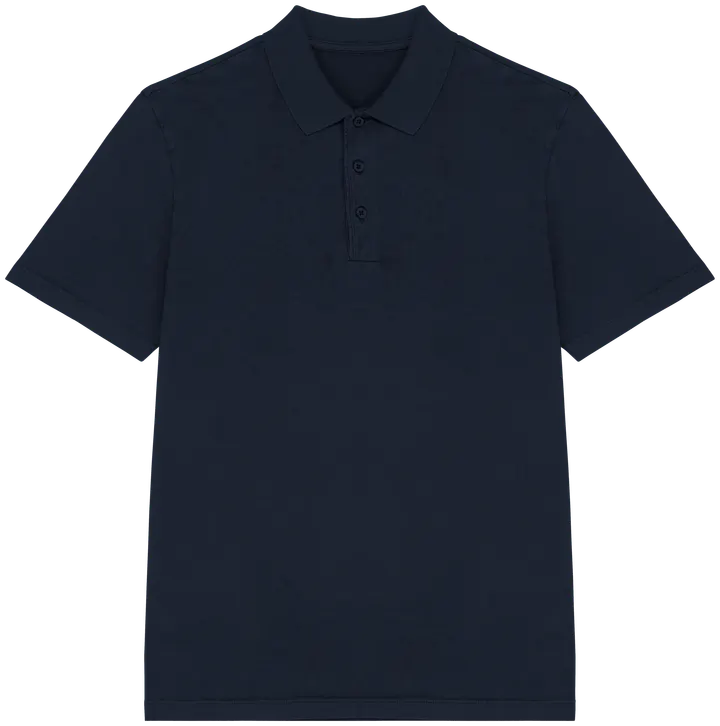 Polo écoresponsable délavé en jersey homme Washed Navy Blue