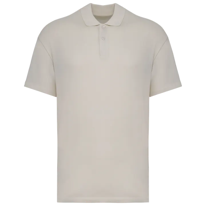 Polo écoresponsable maille piquée à épaules tombantes homme Ivory