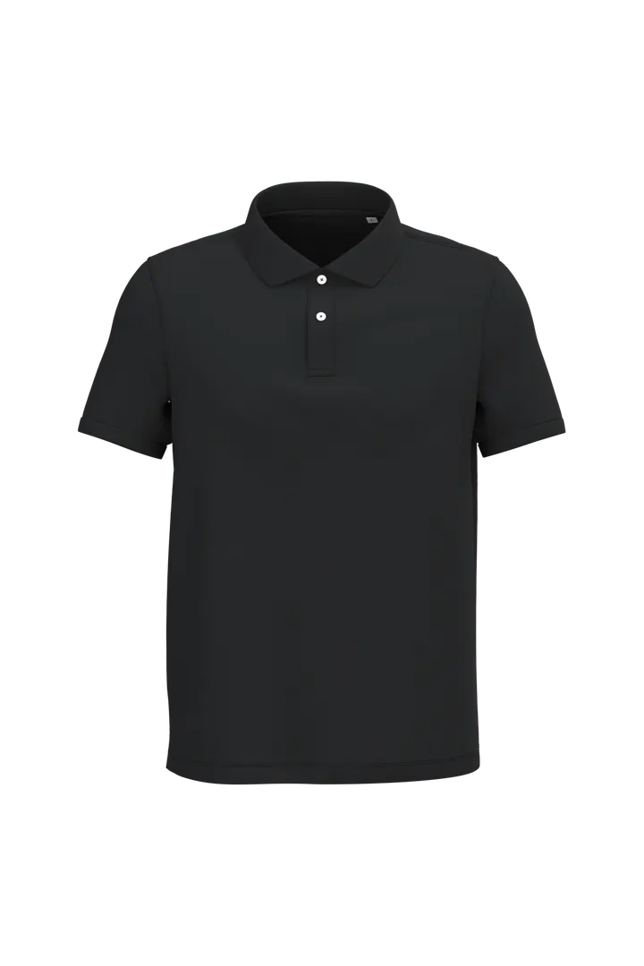 Polo écoresponsable maille piquée homme Black