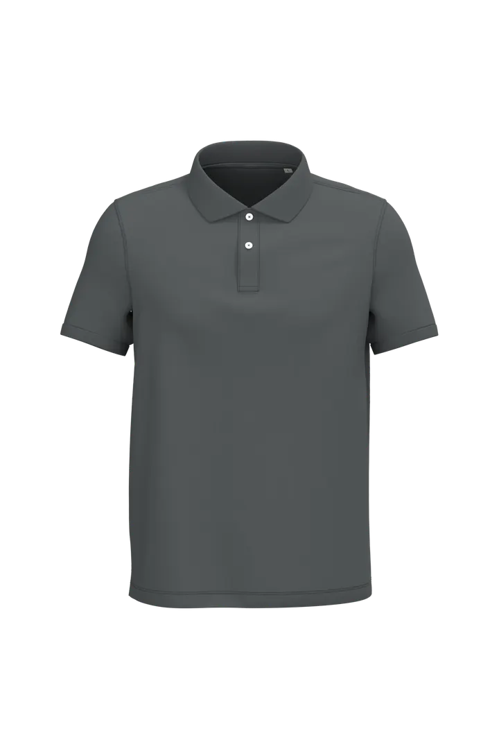 Polo écoresponsable maille piquée homme Iron Grey