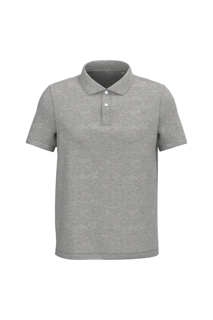 Polo écoresponsable maille piquée homme Moon Grey Heather