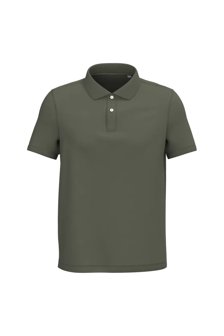 Polo écoresponsable maille piquée homme Organic Khaki