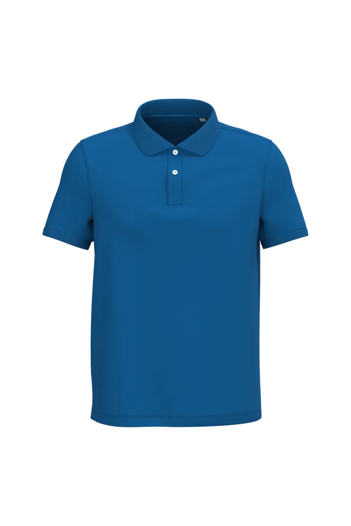 Polo écoresponsable maille piquée homme Sea Blue
