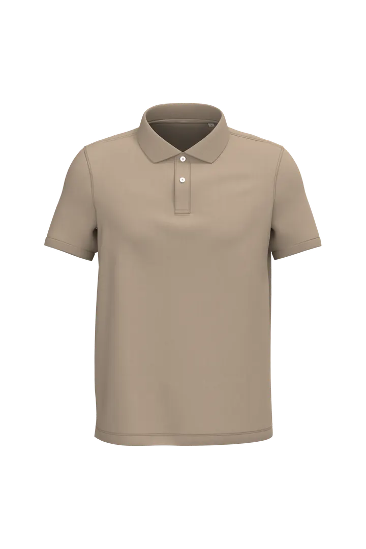 Polo écoresponsable maille piquée homme Wet Sand
