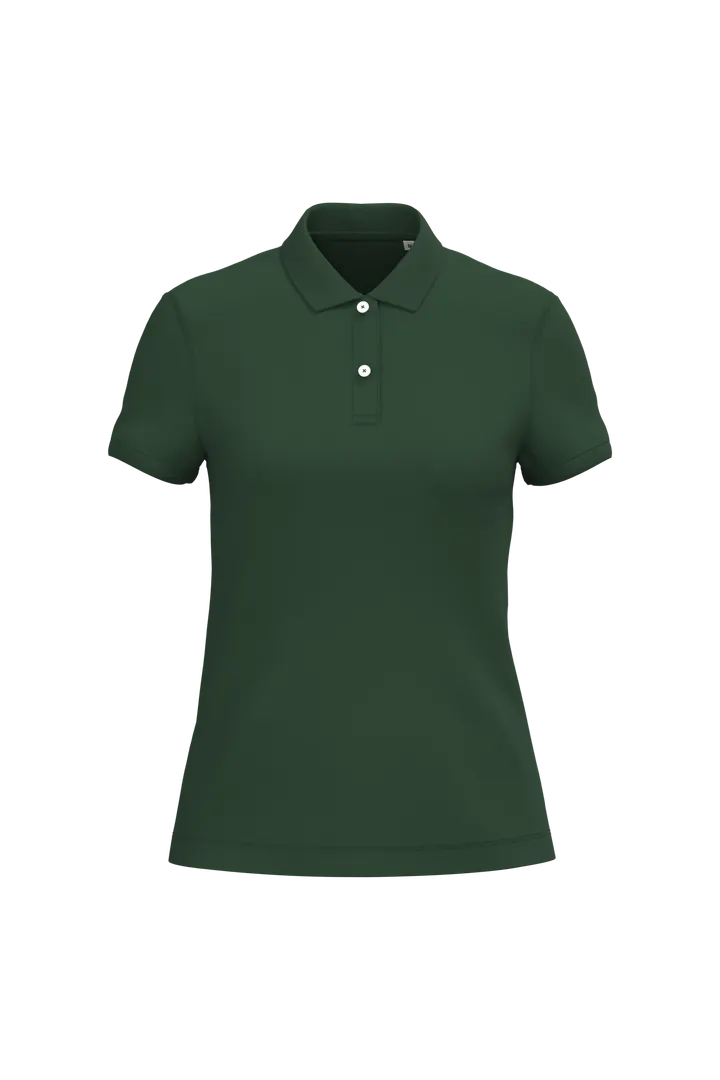 Polo écoresponsable maille piquée femme Forest Green