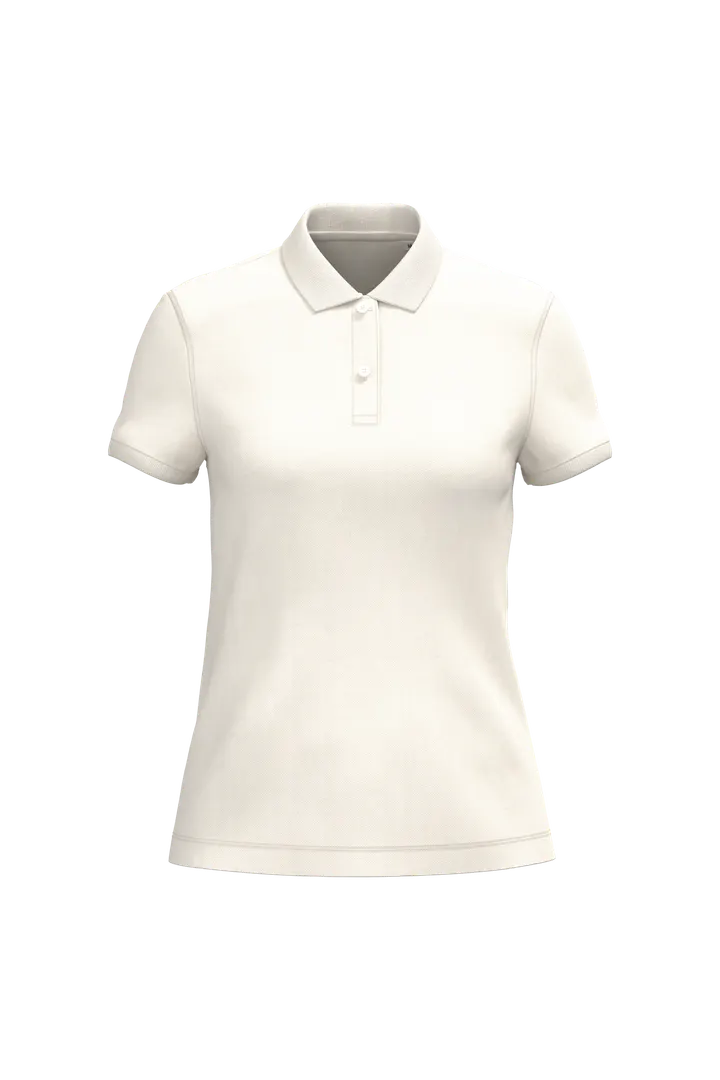 Polo écoresponsable maille piquée femme Ivory