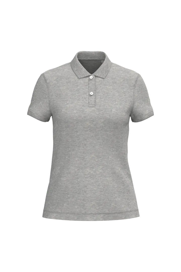 Polo écoresponsable maille piquée femme Moon Grey Heather
