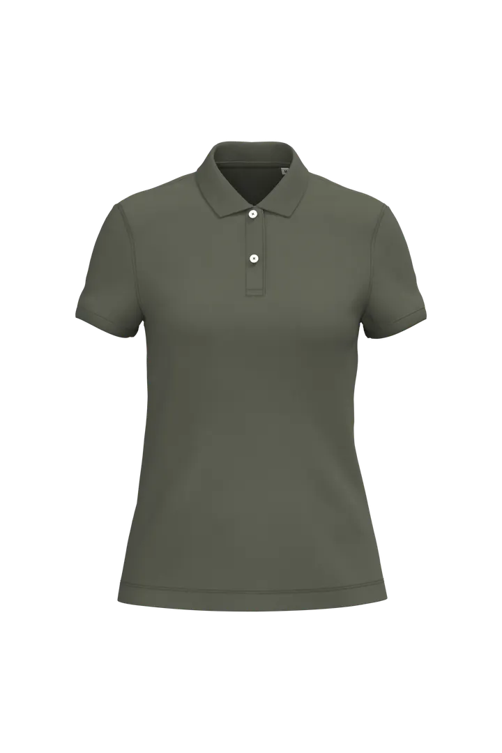 Polo écoresponsable maille piquée femme Organic Khaki