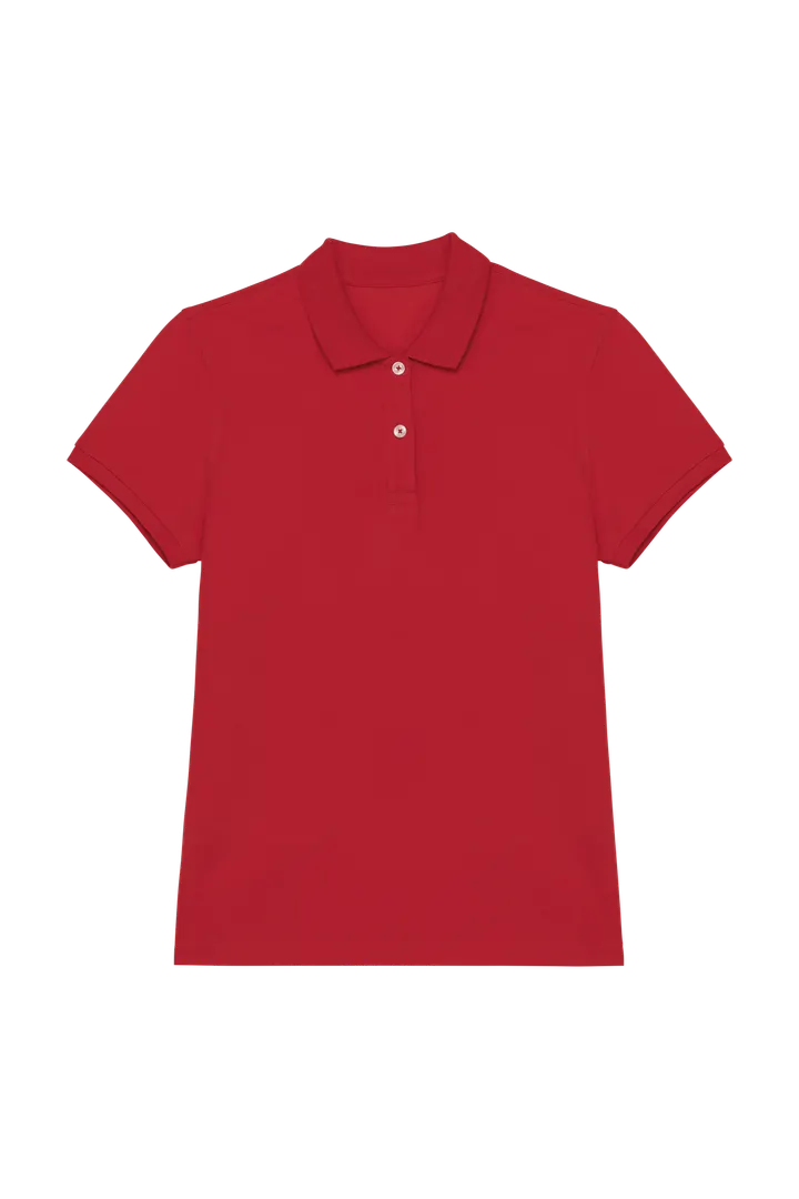 Polo écoresponsable maille piquée femme Poppy Red