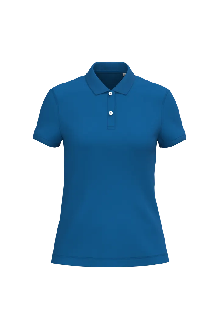 Polo écoresponsable maille piquée femme Sea Blue