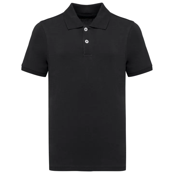Polo écoresponsable maille piquée enfant Black