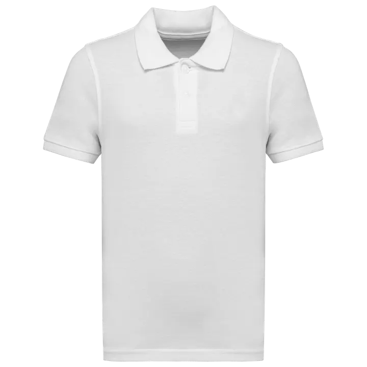 Polo écoresponsable maille piquée enfant White