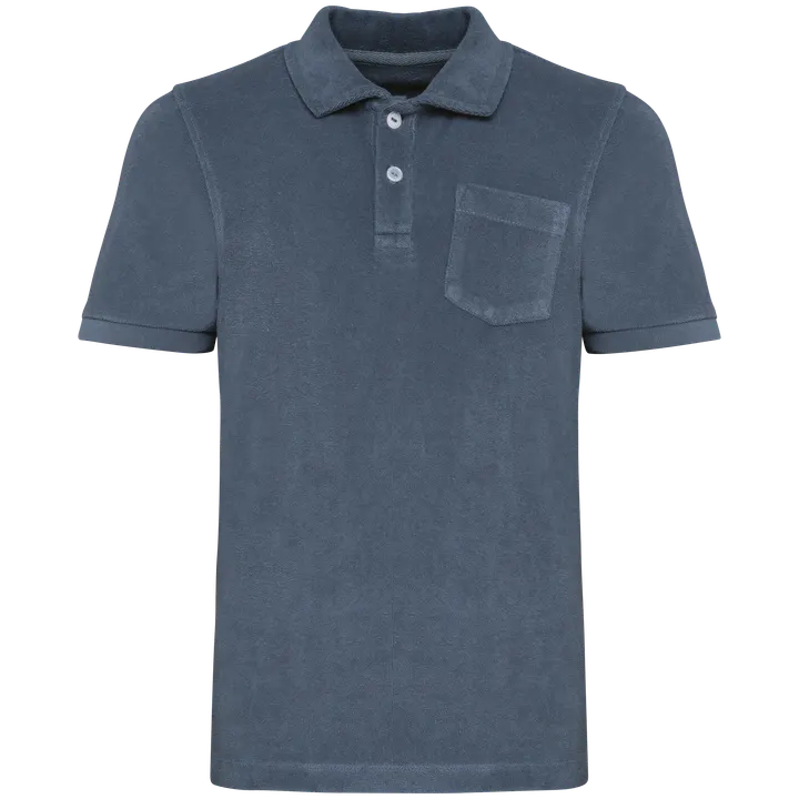 Polo écoresponsable en éponge garçon Mineral Grey