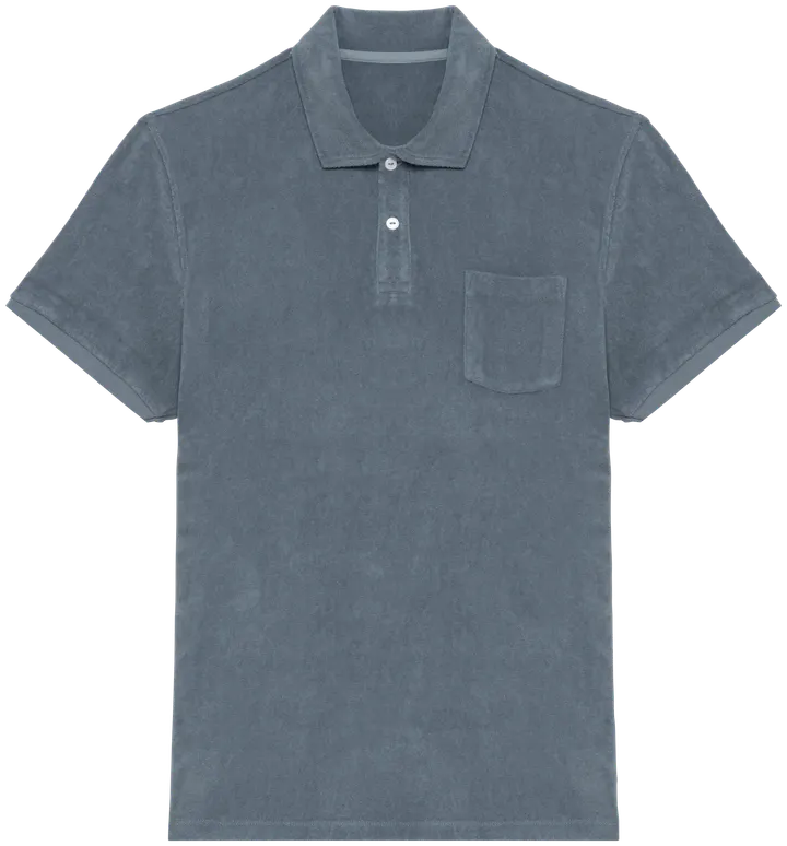 Umweltfreundliches Herren-Polohemd aus Frottee Mineral Grey