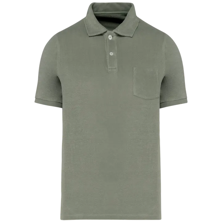 Umweltfreundliches Herren-Polohemd aus Frottee Almond Green