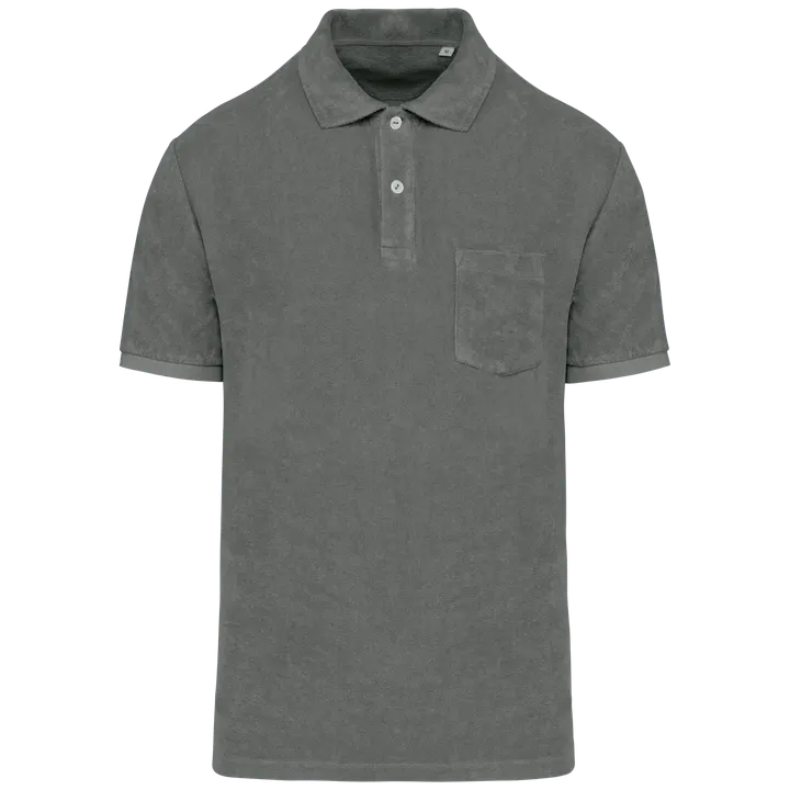 Umweltfreundliches Herren-Polohemd aus Frottee Iron Grey