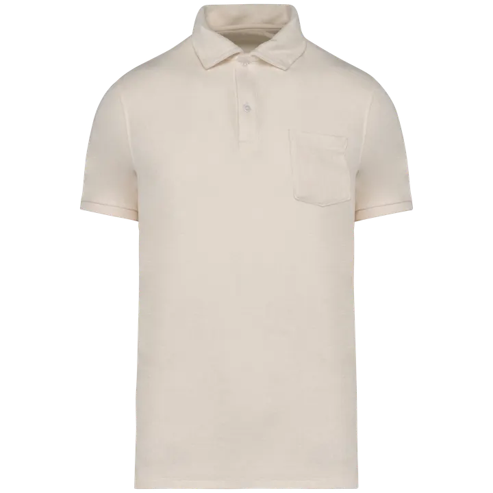 Umweltfreundliches Herren-Polohemd aus Frottee Ivory