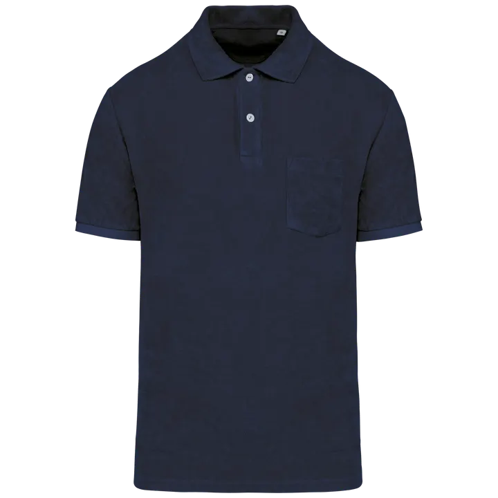 Umweltfreundliches Herren-Polohemd aus Frottee Navy Blue