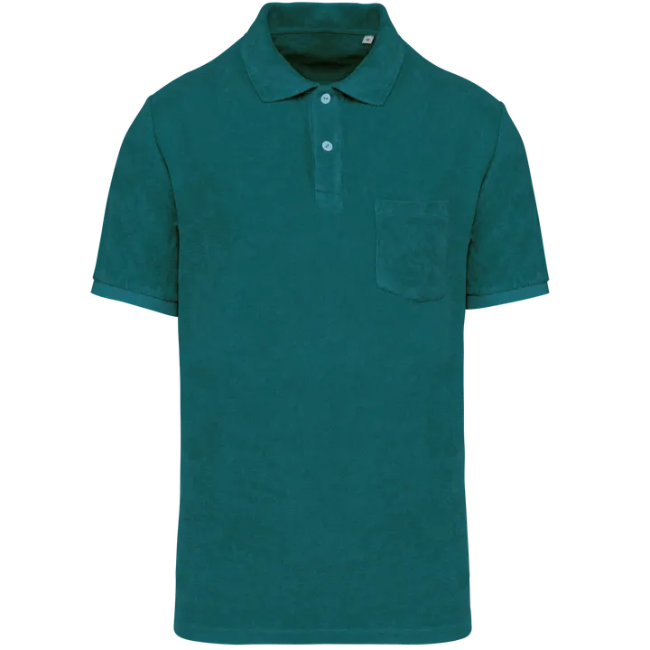 Umweltfreundliches Herren-Polohemd aus Frottee Peacock Green